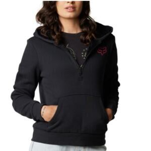 Fox Racing Women Black Foxhead Sasquatch Lined Hoodie Pullover Size S